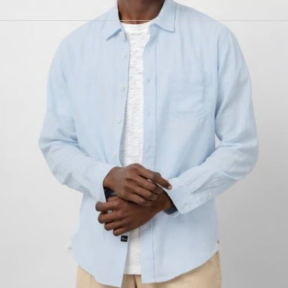Rails Men's Wyatt Oxford 100% Cotton Shirt in Light Blue-Small - Picture 2 of 9